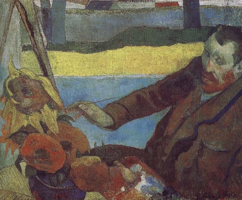 Paul Gauguin Van Gogh painting of sunflowers Spain oil painting art